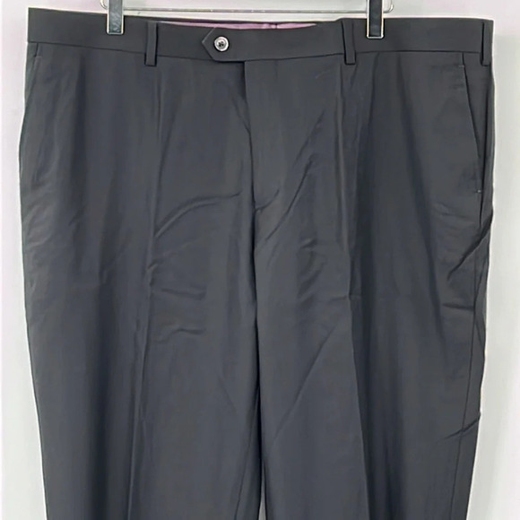 Zanetti Porto Pure Wool Suit Pants in Black - Unhemmed - NWOT - Size 42L - Picture 2 of 5